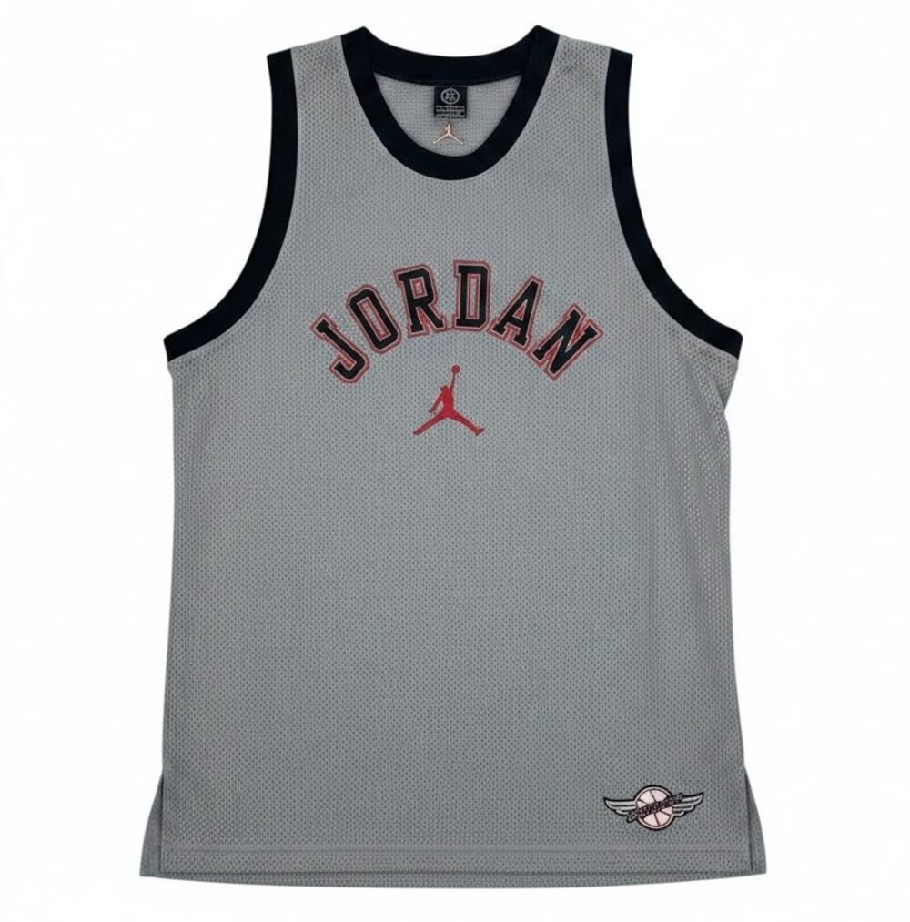 MICHAEL JORDAN AIR JORDAN Men's 20th Anniversary BASKETBALL JERSEY Gray MEDIUM